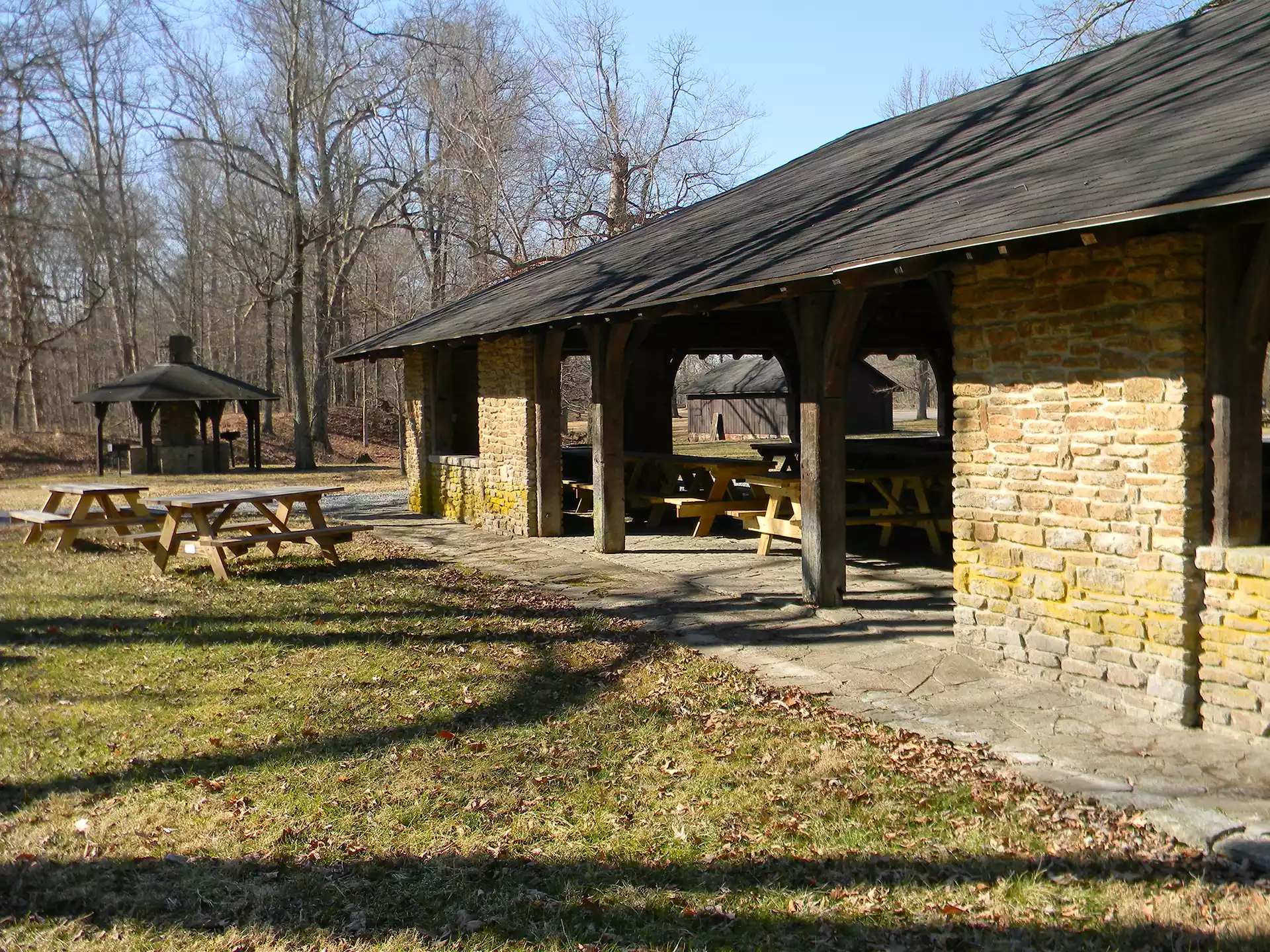 Fort Ancient picnic shelter house