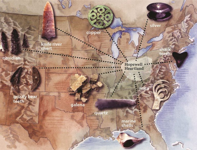 Hopewell culture distribution map